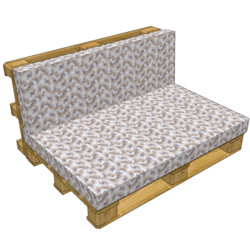 Set cuscini da seduta per Pallet 2 pezzi 120x80x10 cm e 120x40x8 cm